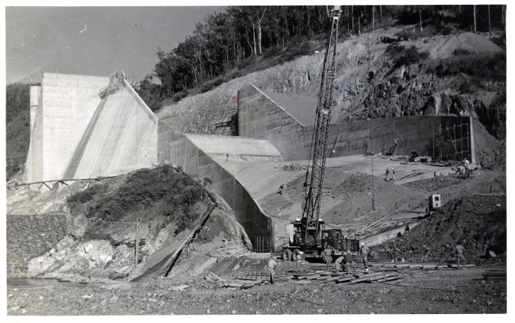 Borumba Dam construction 1960-1964 - base of the spillway - donated by Keith Buchanan