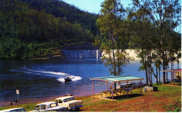 Borumba Dam postcard c1964 - donated by Ian Stehbens