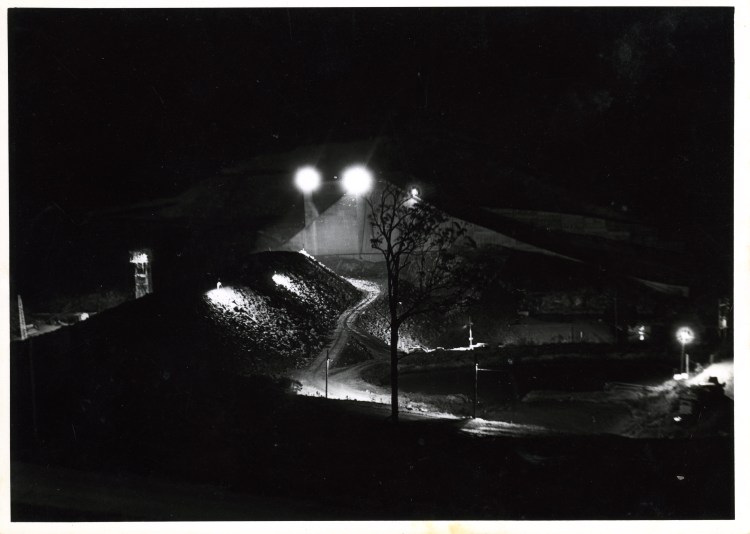 Night shift during Borumba Dam construction 1960-1964 - donated by Keith Buchanan