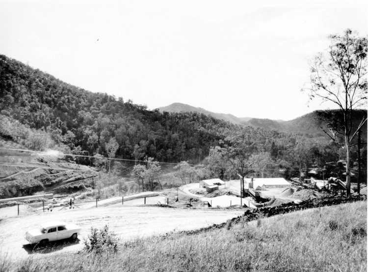 Borumba Dam under construction - John Oxlery Library, State Library of Queensland #34844