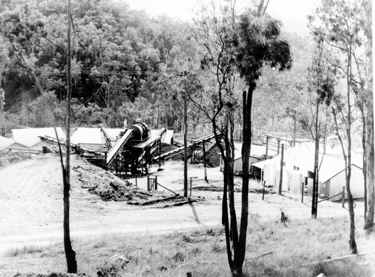 Borumba Dam under construction - John Oxley Library, State Library of Queensland #34843