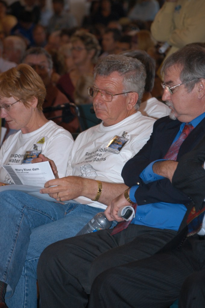 Mr Rick Elliot (Save the Mary River Co-ordinating Group spokesman) at the Traveston Dam protest - July 2006 - Gympie Times collection