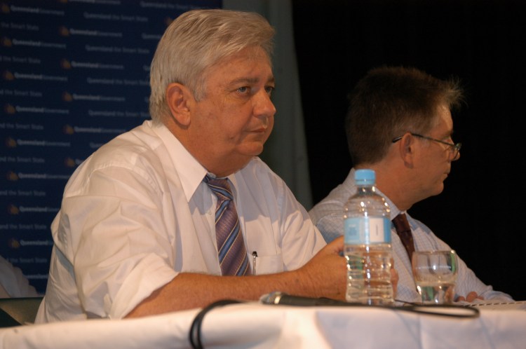 Mr Henry Palaszczuk (Minister for Natural Resources, Mines and Water - Feb 2006-Sept 2006) - Traveston Dam protest - July 2006 - Gympie Times collection