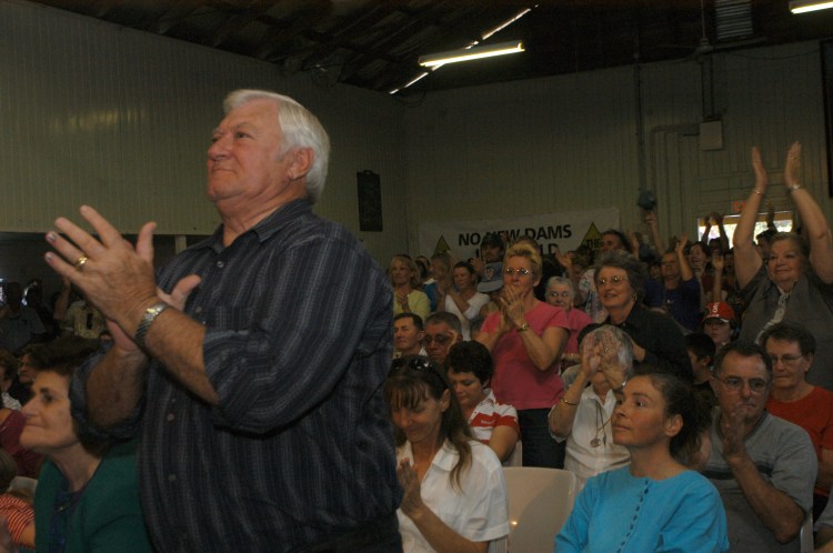 Mr Mick Venardos (Mayor of Cooloola/Gympie 1997-2008) - Traveston Dam protest - May 2006 - Gympie Times collection