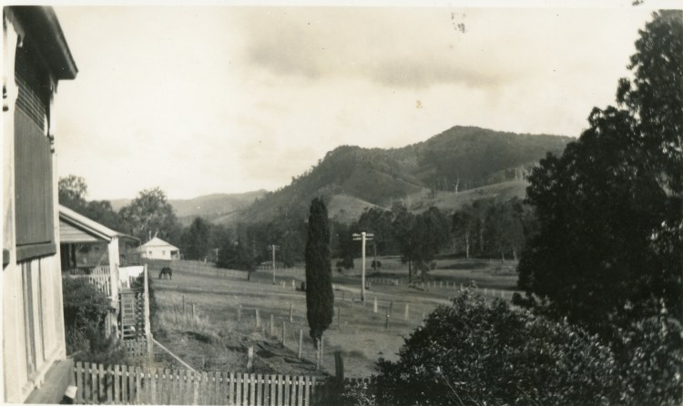 Mount Grainger from R. G. Stehbens' verandah, Yabba Road, Imbil. Taken by Jean, visitor.